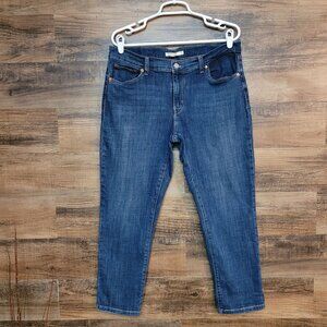 Levi's Jeans Size 31 Boyfriend Mid Rise Medium Dark Wash Stretch Denim